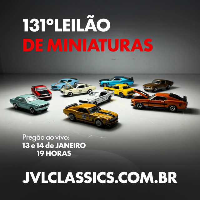 131º  Leilão de Miniaturas JVL Classics - Mustangs 1/64