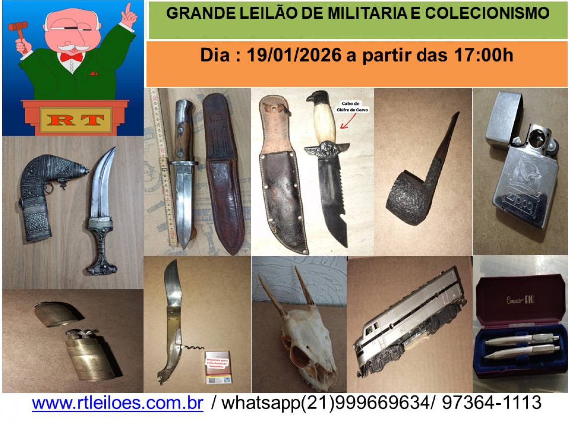 LEILÃO DE MILITARIA E COLECIONISMO