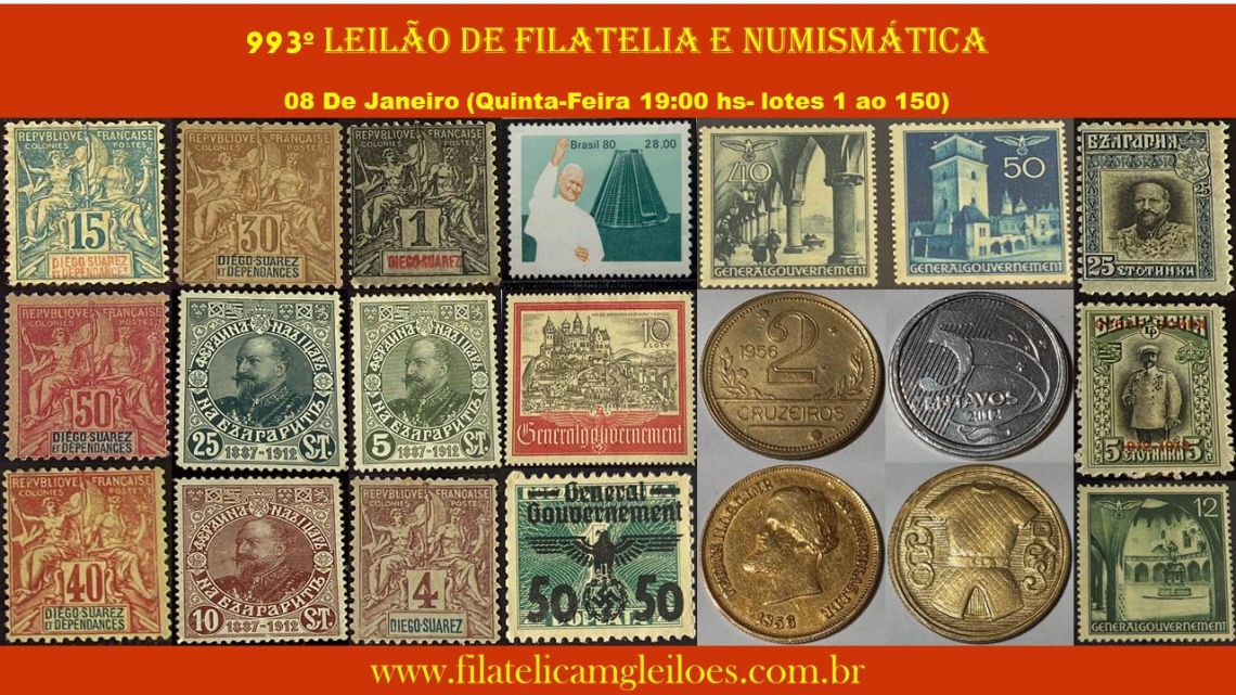 993º Leilão de Filatelia e Numismática