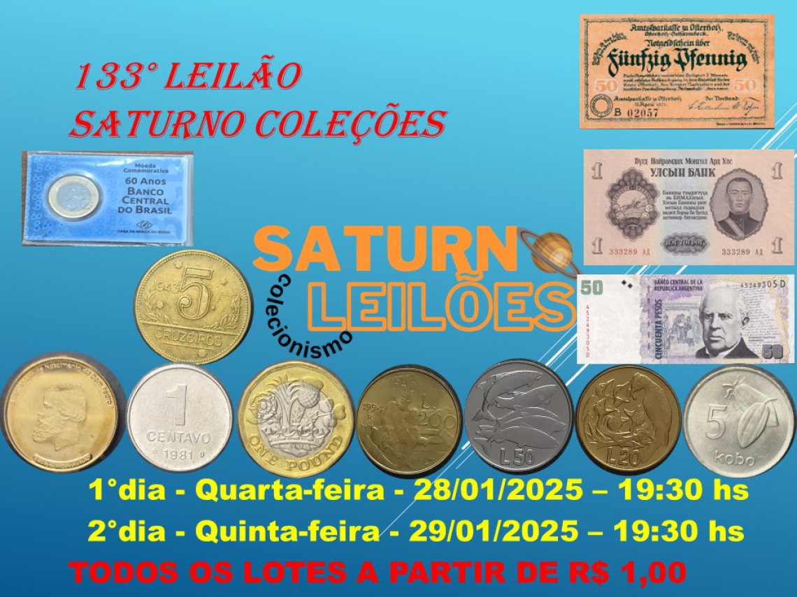 133º LEILÃO SATURNO LEILÕES