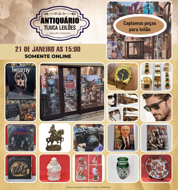 ANTIQUÁRIO TIJUCA LEILÕES - LEILÃO DE ARTE E ANTIGUIDADES