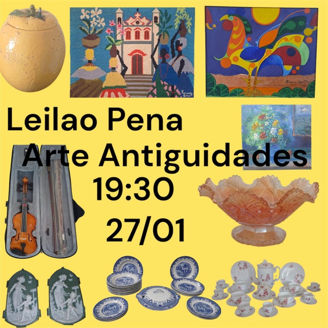 Leilão Pena de Arte e Antiguidades - Janeiro de 2025