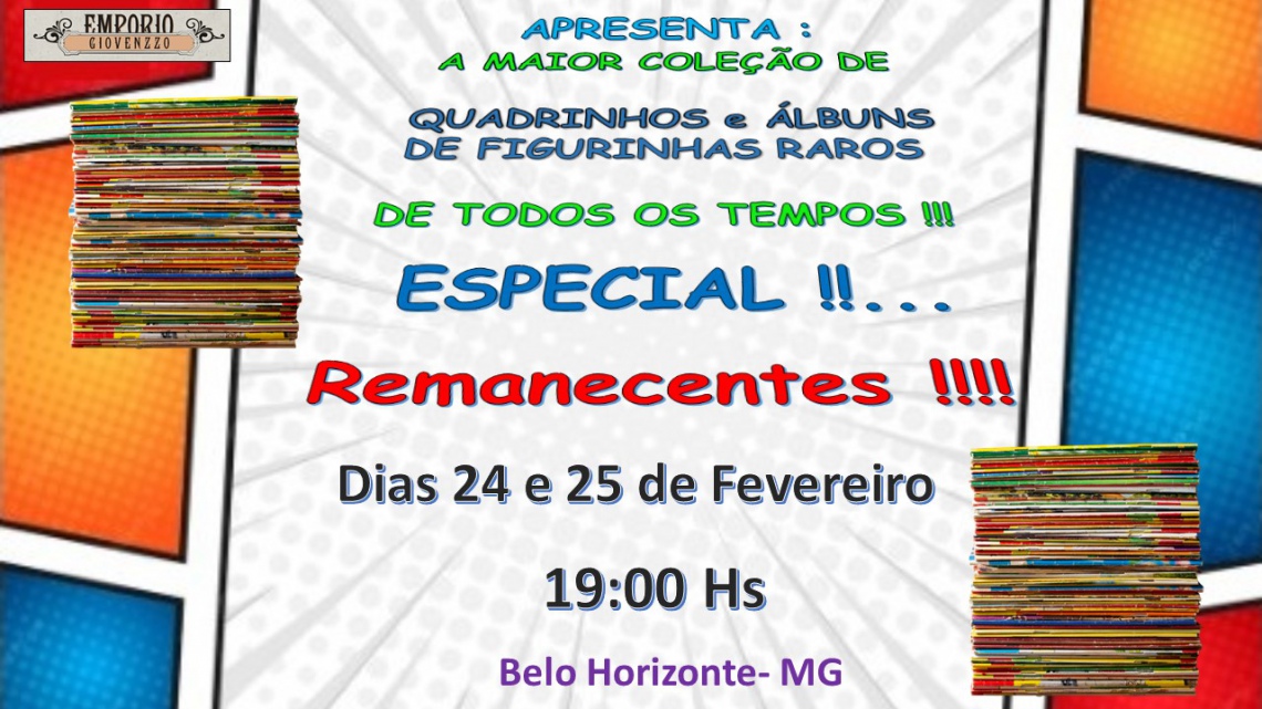 LEILÃO DA MAIOR COLEÇÃO DE QUADRINHOS RAROS DE TODOS OS TEMPOS !!! REMANECENTES!!!