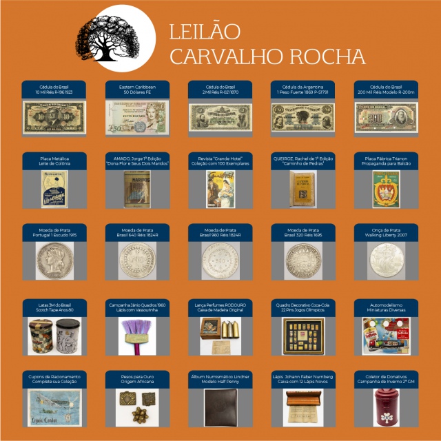 Leilão Carvalho Rocha - Numismática, Colecionismo e Livros