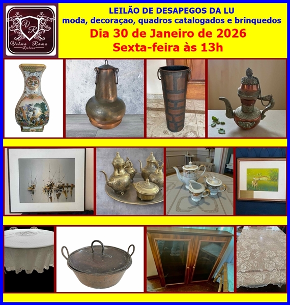 LEILÃO DE DESAPEGOS DA LU-moda, decoraçao, quaddros catalogados, moda e brinquedos