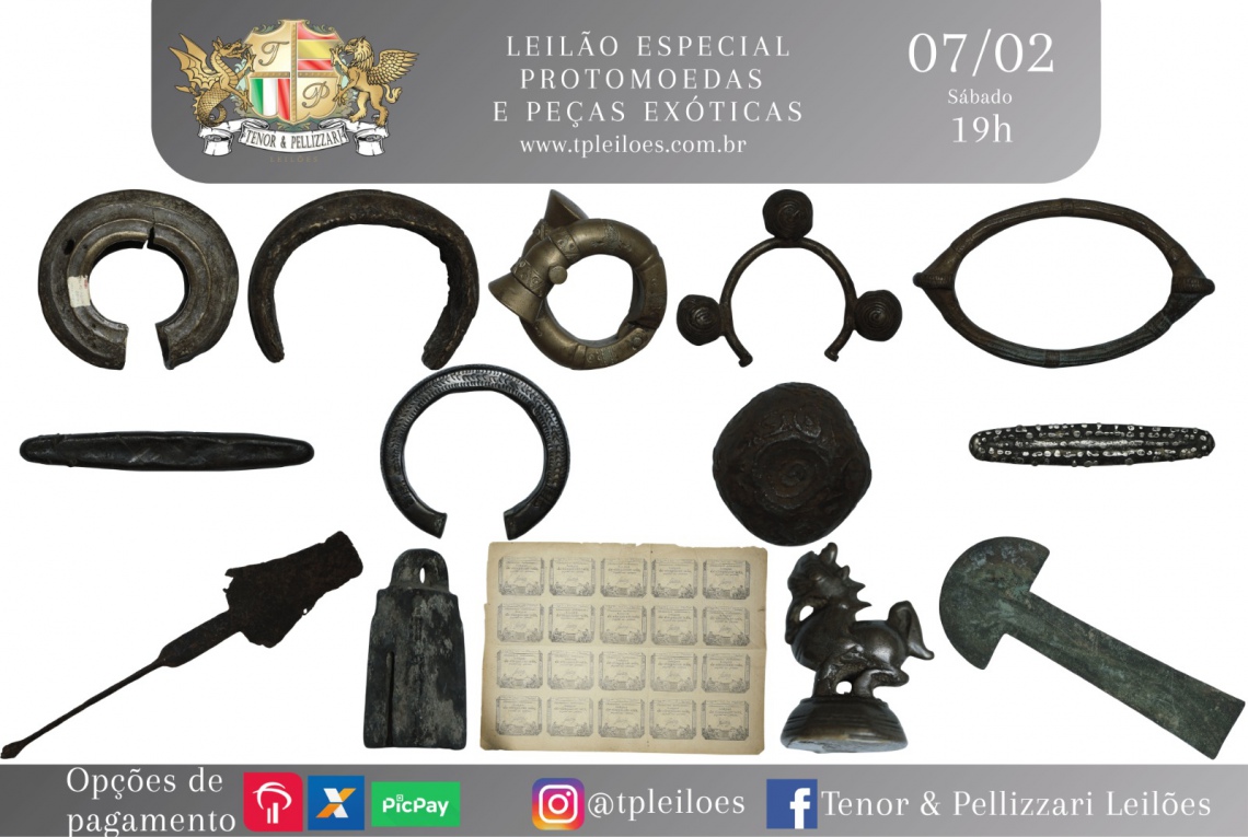 Leilão Especial - Protomoedas e Peças Exóticas