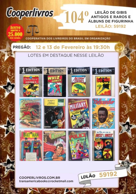 104 º LEILÃO DE GIBIS ANTIGOS E RAROS E ÁLBUM DE FIGURINHAS