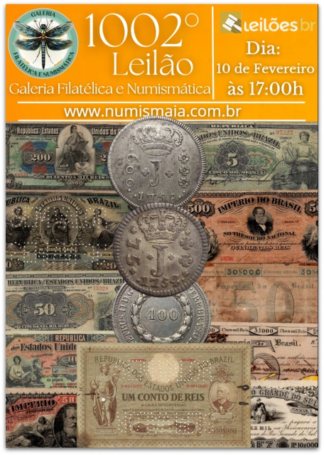 1002º Leilão Galeria Filatélica e Numismática