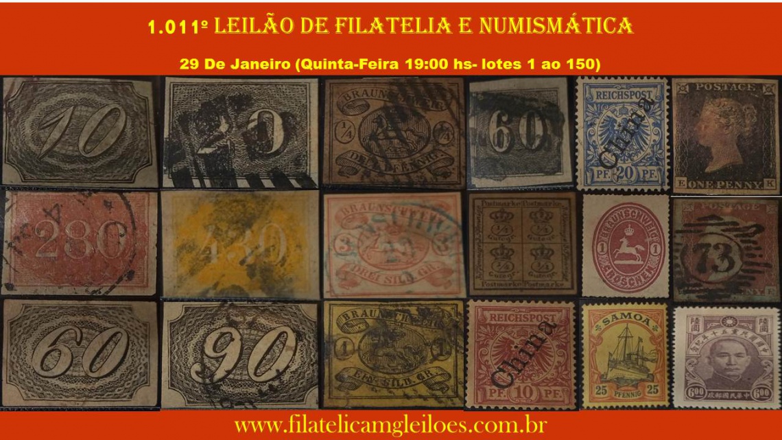 1.011º Leilão de Filatelia e Numismática