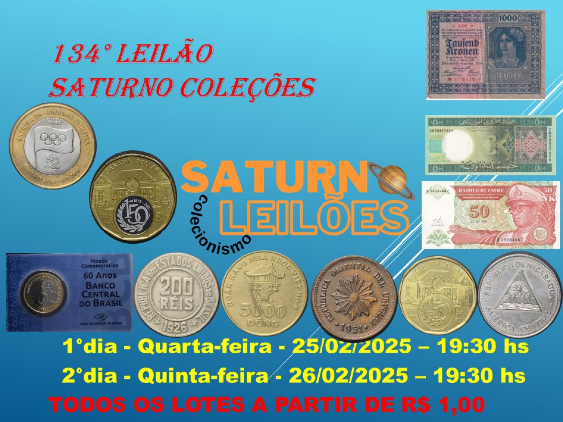 134º LEILÃO SATURNO LEILÕES