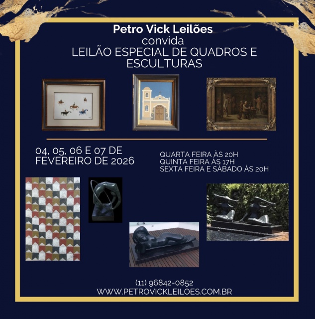 LEILÃO ESPECIAL DE QUADROS E ESCULTURAS