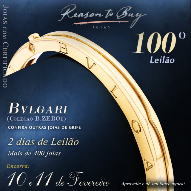 100º Leilão de Joias da Reason To Buy Joalheria