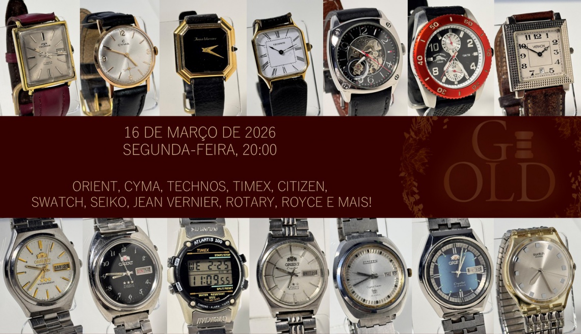 Relógios - É Old but Gold Leilões - Jr