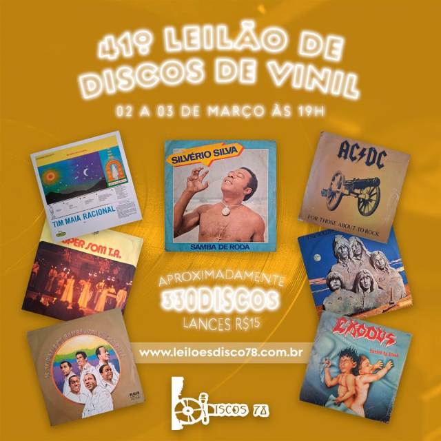 41º LEILÃO DE DISCO DE VINIL - DISCOS 78