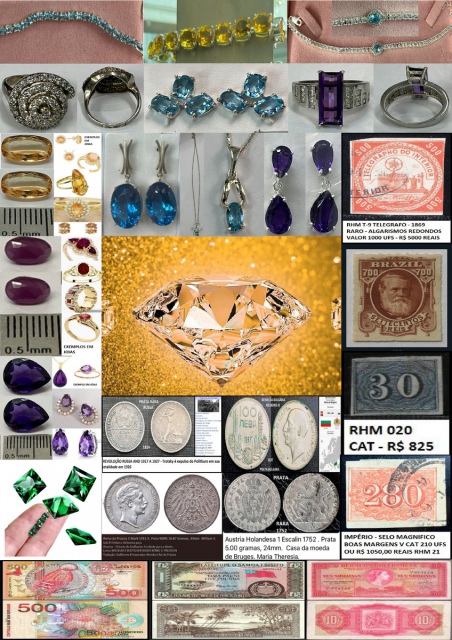 163º LEILÃO UNIVERSO DAS COLEÇÕES - NUMISMÁTICA, FILATELIA, PEDRAS BRUTAS E PRECIOSAS!