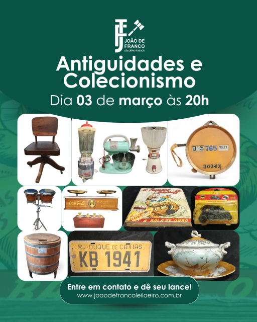 LEILÃO ANTIQUÁRIO PETRÓPOLIS - MARÇO 2026