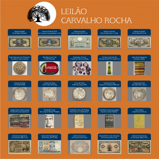 Leilão Carvalho Rocha - Numismática, Colecionismo e Livros