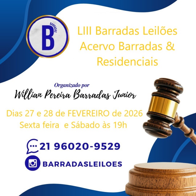 LIII- Barradas Leilões - Acervo Barradas & Residenciais
