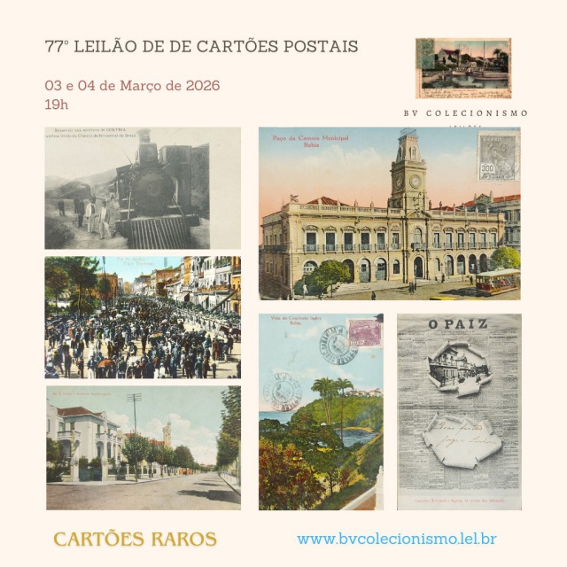 77º LEILÃO DE CARTÕES POSTAIS