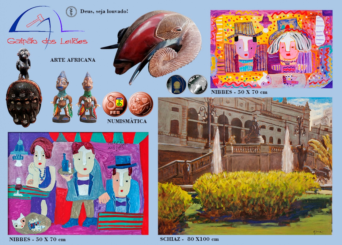 LEILÃO DE ARTE, DECORAÇÃO e COLECIONISMO (destaque p/ Tribal Africana), 28 e 30 de março/2026.