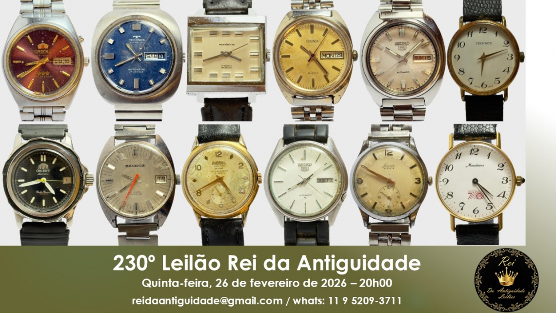 230º Leilão Rei da Antiguidade