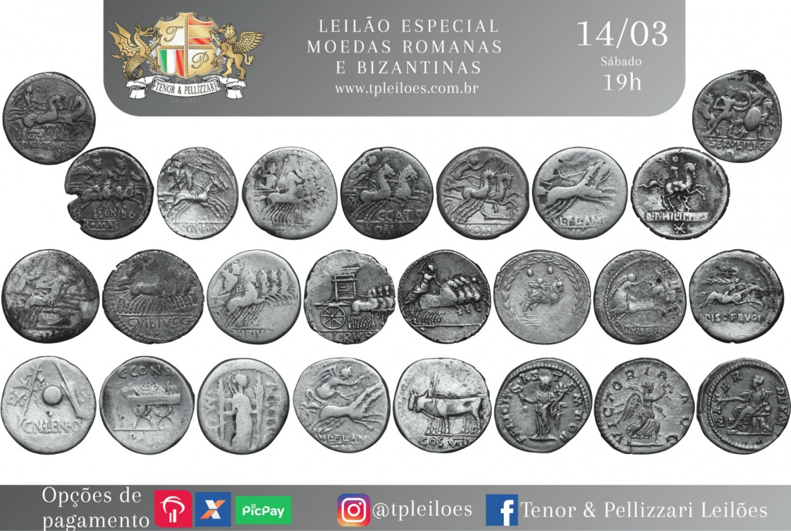 LEILÃO ESPECIAL - MOEDAS ROMANAS E BIZANTINAS