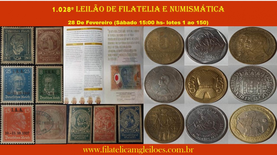 1.028º Leilão de Filatelia e Numismática