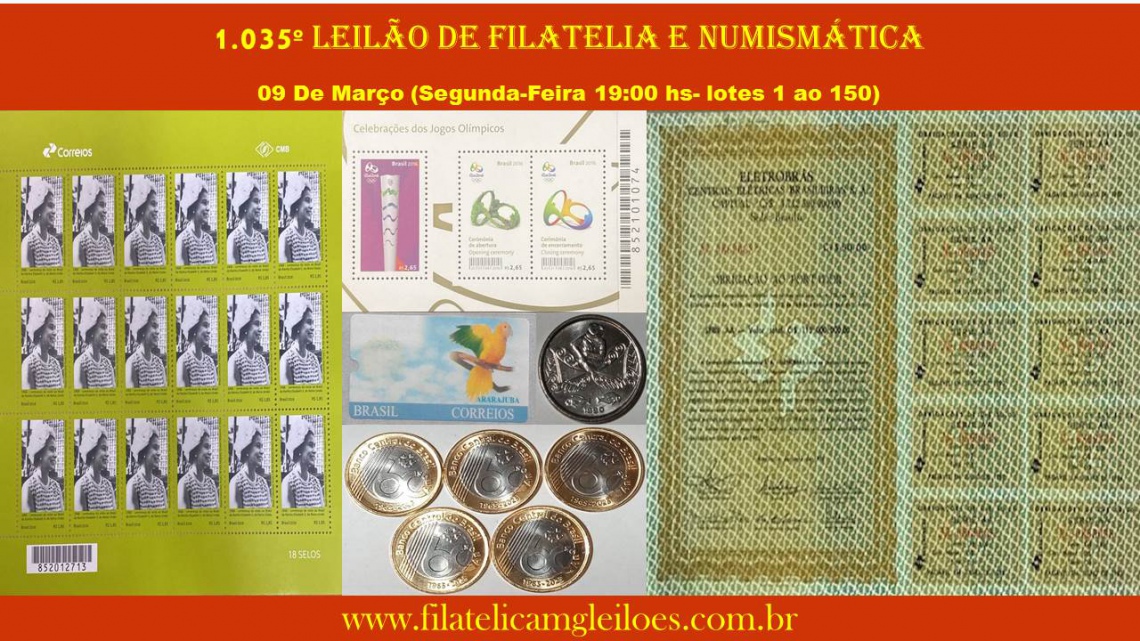 1.035º Leilão de Filatelia e Numismática