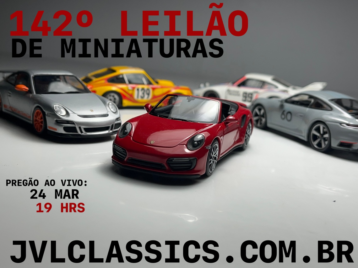 142º  Leilão de Miniaturas JVL Classics -  Porsche & Sport Cars 1/43 - 1/64