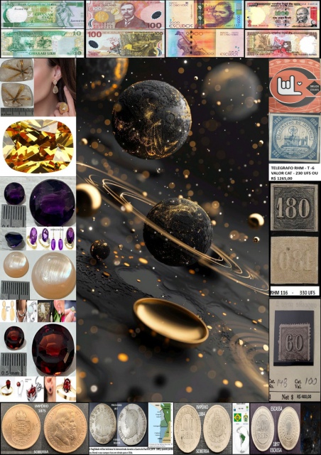 165º LEILÃO UNIVERSO DAS COLEÇÕES - NUMISMÁTICA, FILATELIA, PEDRAS BRUTAS E PRECIOSAS!