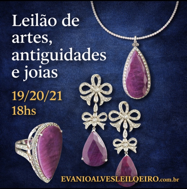 LEILÃO DE ARTE,  ANTIGUIDADES E JOIAS