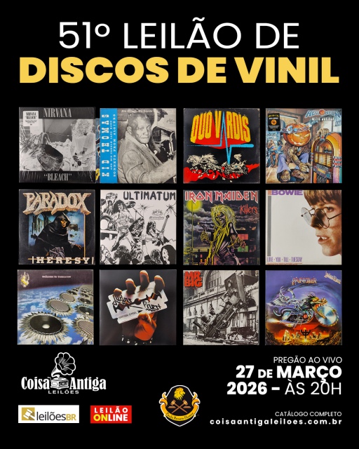 51º Leilão de Discos de Vinil - Rock, Pop, Jazz, MPB - Novos e usados