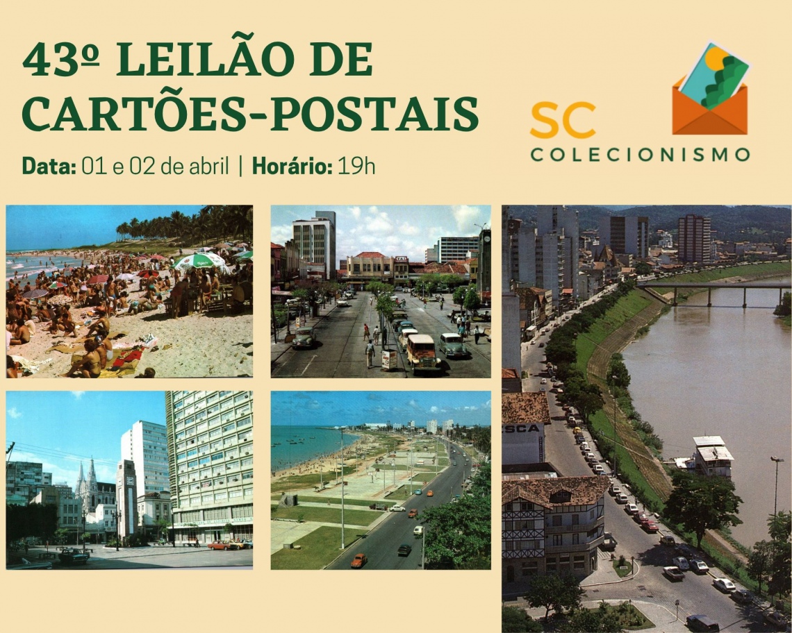 LEILÃO DE CARTOES POSTAIS