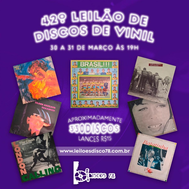 42º LEILÃO DE DISCO DE VINIL - DISCOS 78