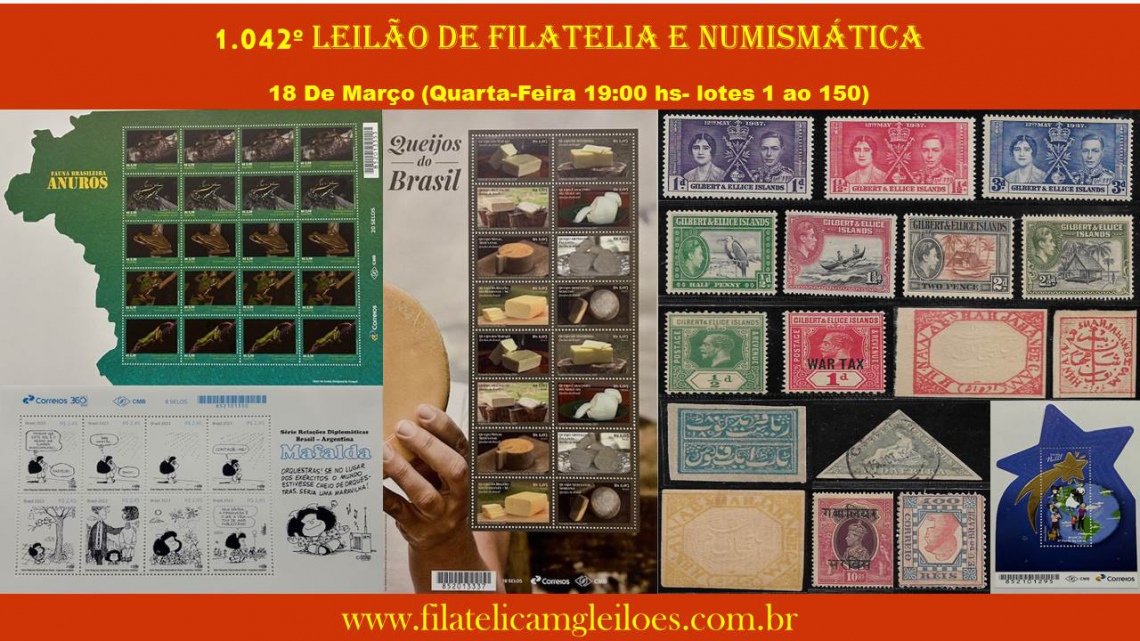 1.042º Leilão de Filatelia e Numismática