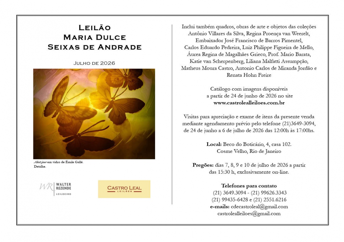 LEILÃO MARIA DULCE SEIXAS DE ANDRADE