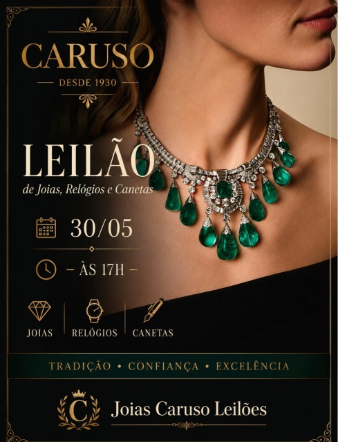 149º LEILÃO JOIAS CARUSO - JOIAS EM OURO 18 K E RELOGIOS E CANETAS  (TH )