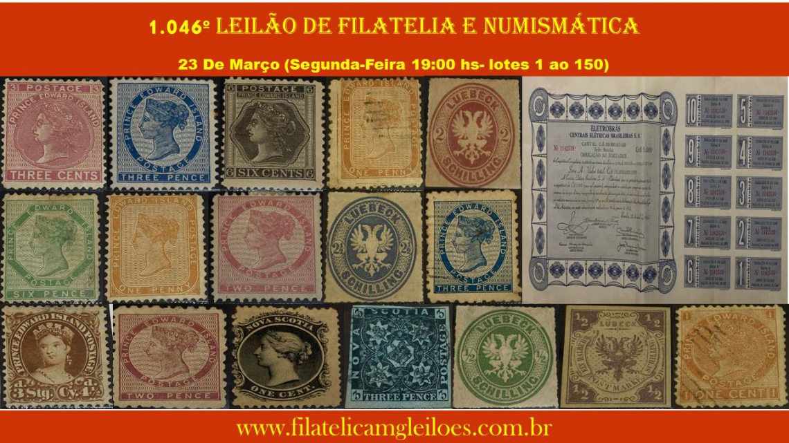 1.046º Leilão de Filatelia e Numismática
