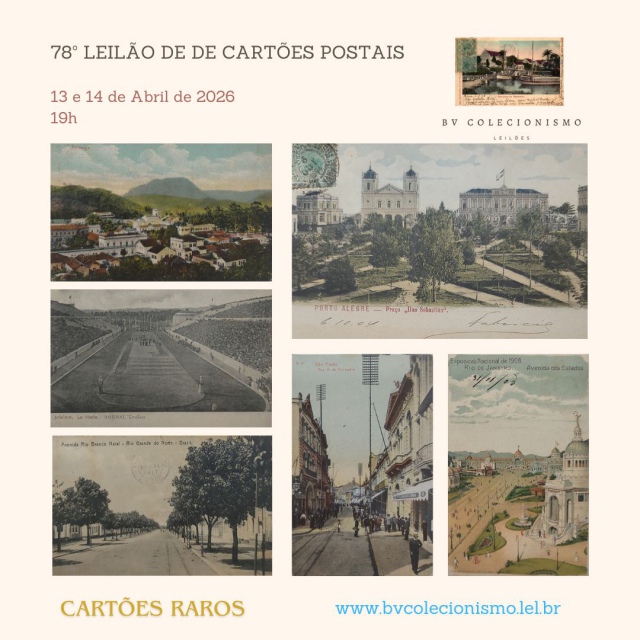 78º LEILÃO DE CARTÕES POSTAIS