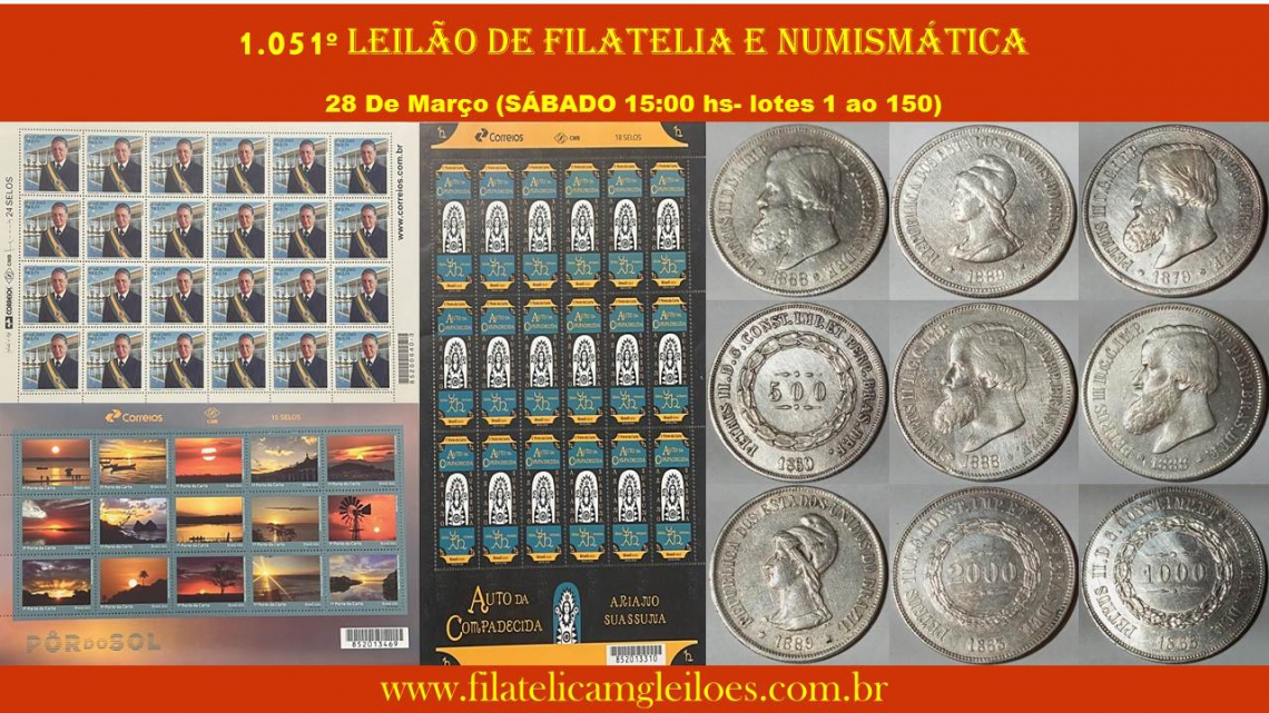1.051º Leilão de Filatelia e Numismática