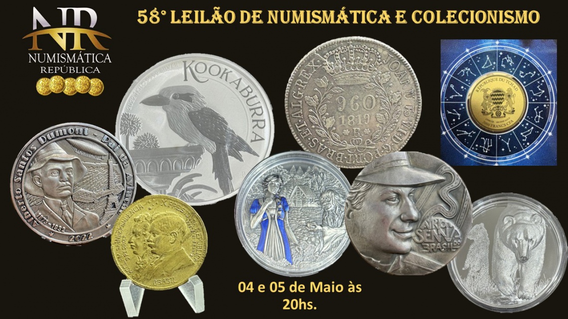 58º Leilão de Numismática e Colecionismo NUMISMÁTICA REPÚBLICA