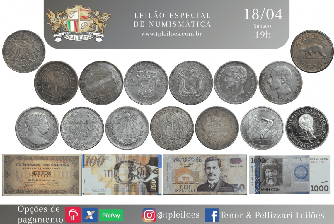 LEILÃO ESPECIAL DE NUMISMÁTICA
