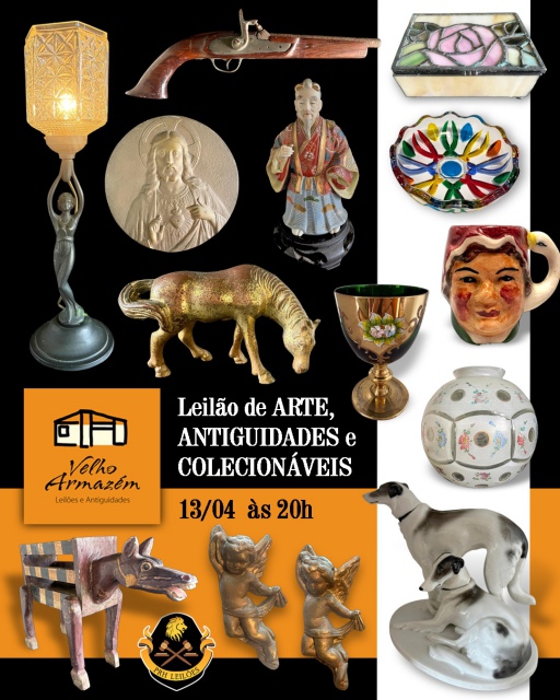 LEILÃO DE ARTE, ANTIGUIDADES E COLECIONÁVEIS