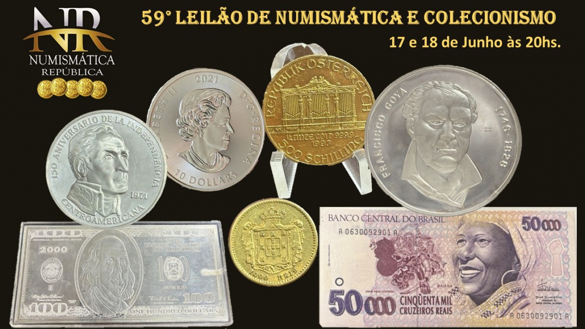 59º Leilão de Numismática e Colecionismo NUMISMÁTICA REPÚBLICA