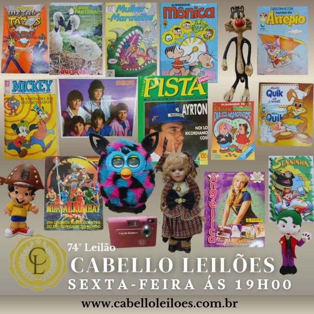 74º Leilão de Brinquedos, Gibis, Antiguidades, Discos, Numismática, Livros, Coleções e Curiosidades