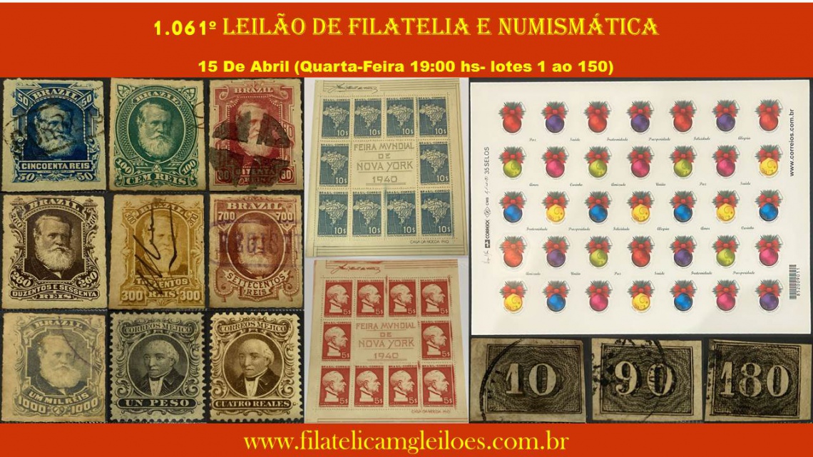 1.061º Leilão de Filatelia e Numismática