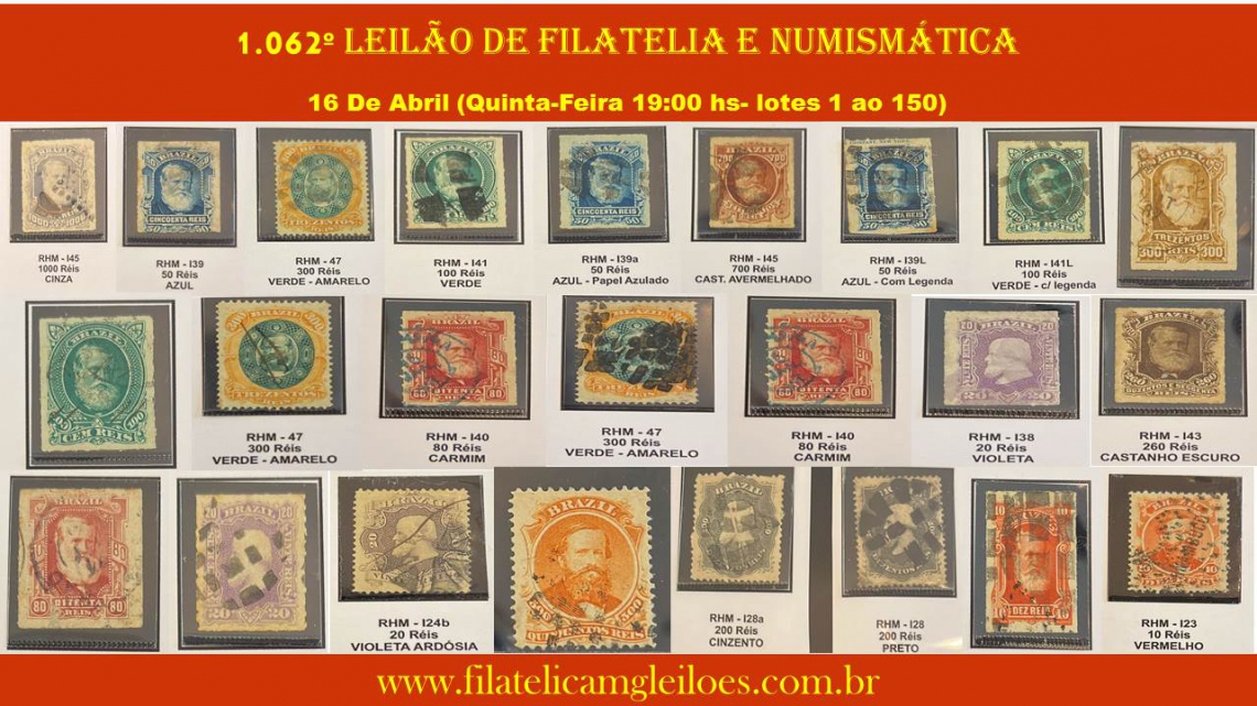 1.062º Leilão de Filatelia e Numismática