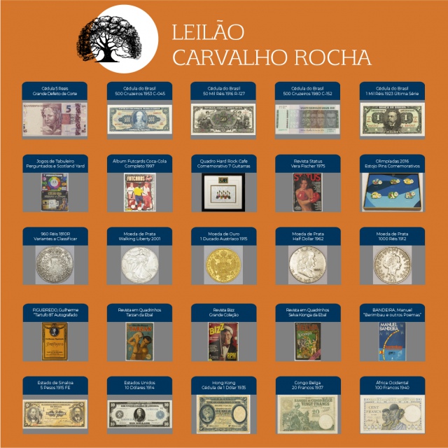 Leilão Carvalho Rocha - Numismática, Colecionismo e Livros