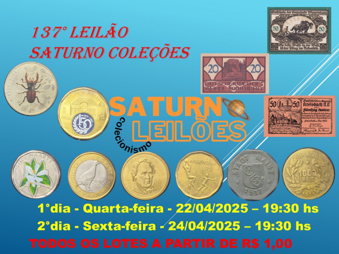 137º LEILÃO SATURNO LEILÕES