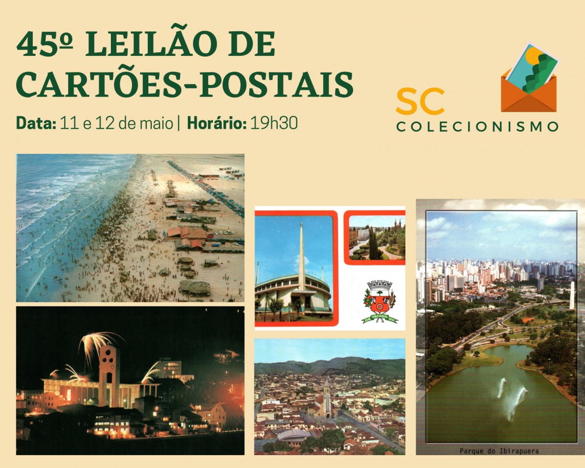 LEILÃO DE CARTÕES POSTAIS